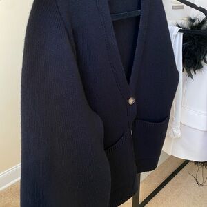 Khaite “style” Scarlet wool black cardigan, size S-M.